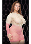 Pink Dusk Log Sleeve Mini Dress