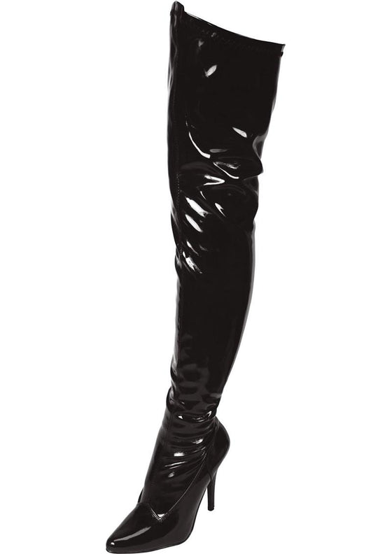 3in. Black Thigh High Boot - Black - Size 9