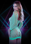 Glow In The Dark Mini Dress - Glow In The Dark/Green