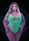 Glow In The Dark Teddy - Glow In The Dark/Green - Plus Size