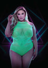 Glow In The Dark Teddy - Glow In The Dark/Green - Plus Size