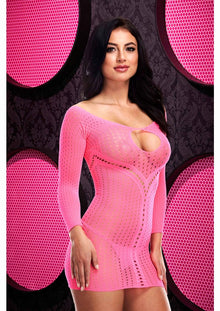  Jacquard Mini Dress - Hot Pink/Pink - One Size